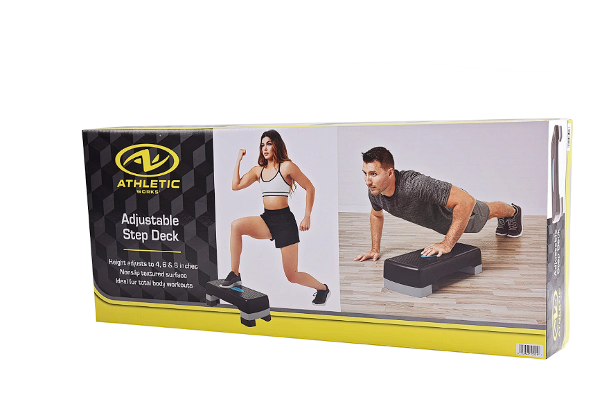 3-Level Aerobic Step Deck , Adjustable to 4"-6"-8" Heights,